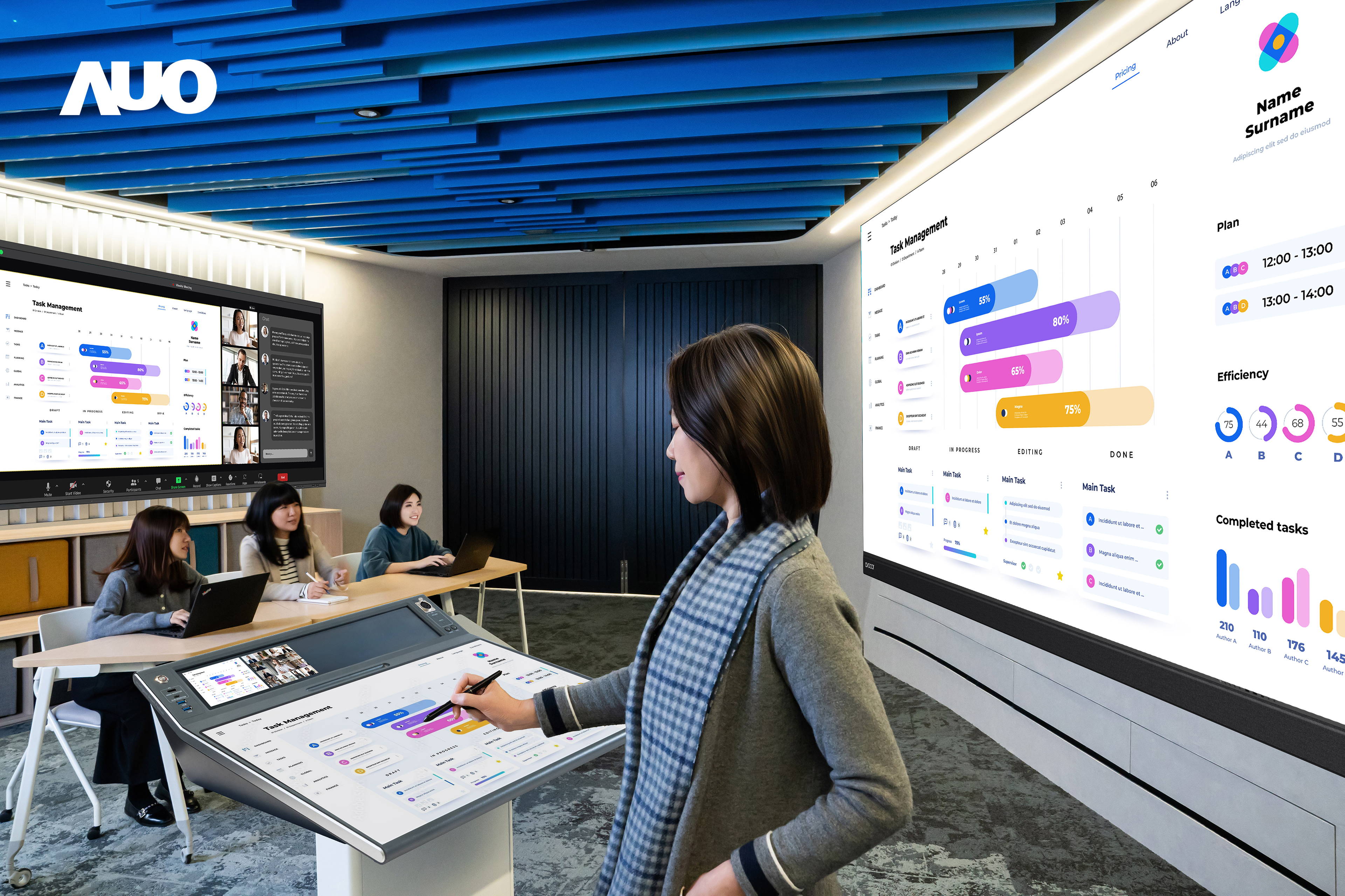 ADP, in collaboration with Avocor and Rise Vision, is showcasing a full range of business applications at Touch Taiwan, including a 138&rdquo; All-in-One LED display with a modular design and a 92&rdquo; ultra-wide interactive flat-panel display (IFPD) with a 21:9 aspect ratio, allowing presenters to easily share content and effectively enhance meeting collaboration efficiency.